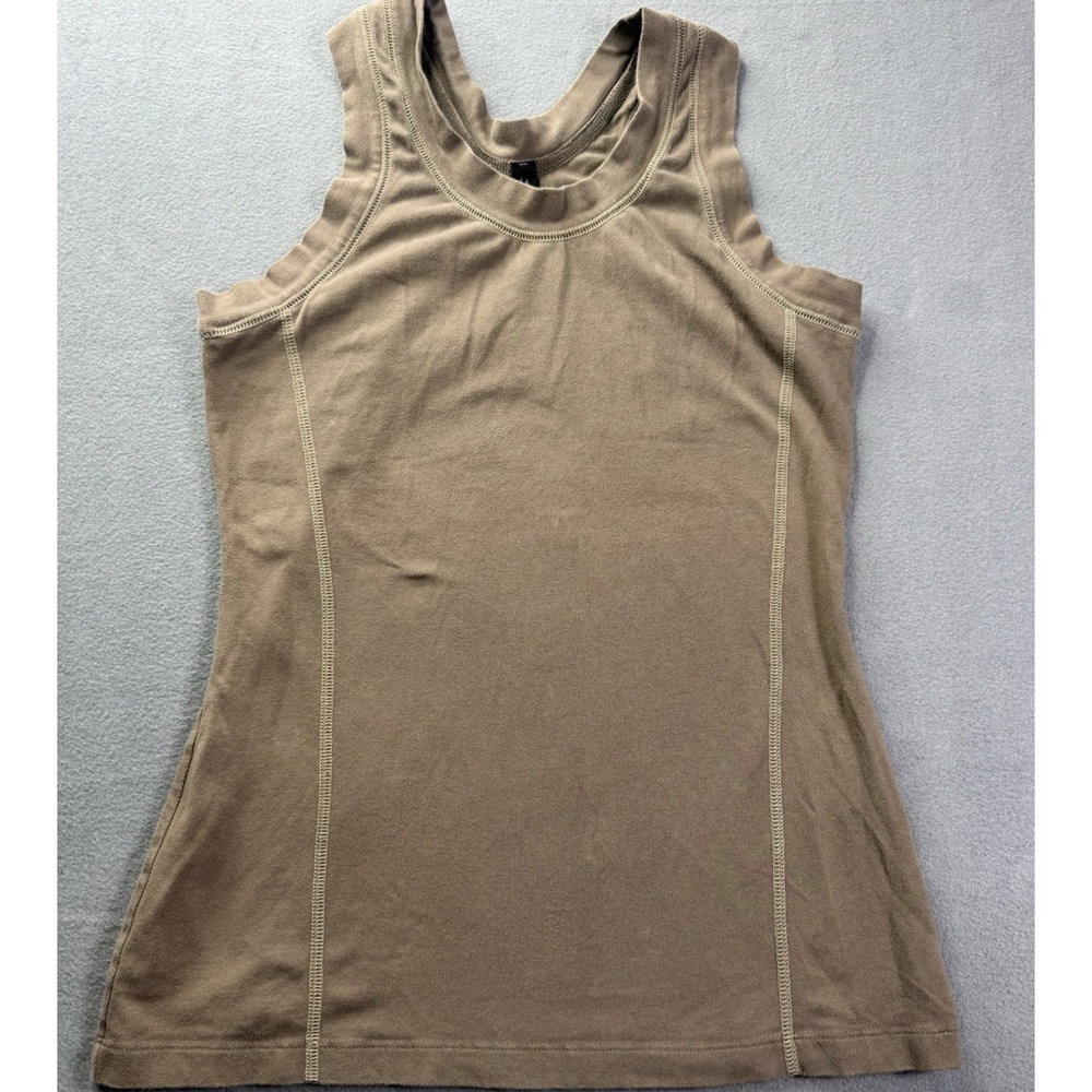 Norma Kamali Tank Top Size Meidum Army Green Cotton Upscale Casual Autumn Layer